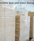 Two Pack Clear Stretch Film 12 X 1000 Feet 80 Gauge Heavy Duty Self Adhering Plastic Wrap With Handles used to cover stacked boxes
