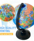 6 Inch Educational World Globe With Stand For Kids, Rotating Political World Map, Kid Friendly Classroom Geography Teaching Aid