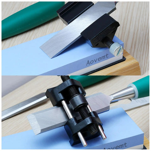 Honing Guide For Chisels And Planes With Precise Angle Control And Sharp Edge Every Time A Durable Sharpening Jig on stone.