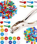 All In One Dope Craft Fasteners Set From Mudder With 100 Brass Paper Fasteners And 300 Colorful Washers Plus 1 Hole Punch