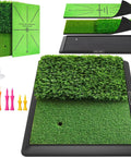 Pro-Grade Indoor Outdoor Golf Practice Mat For Chipping And Swing Path Training, Durable Rubber-Backed Turf Surface