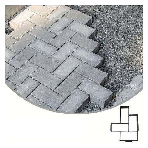 Reusable Concrete Walkway Mold For Paving Pavement Stepping Stone Pavers Large Size DIY Friendly shown creating patio path