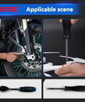 Using 46 Piece One Quarter Inch Drive Socket Ratchet Wrench Set With Metric Sockets And Bit Set fixing bike and drone