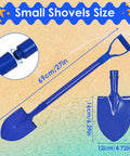 2 Pack Kid Friendly Beach Shovels for Digging and Camping, 27 Inch Heavy Duty Mini Shovels With D Grip Handle, Durable Steel Head