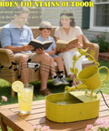 Solar Powered Outdoor Water Fountain With Battery Backup For Garden Bird Bath Yard Decor, metal water feature, family reading