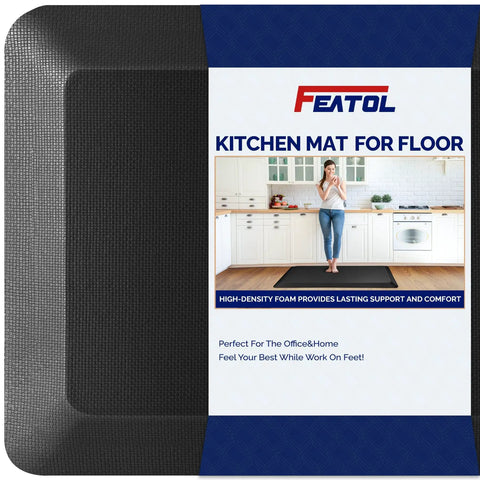 Anti Fatigue Mat For Standing Desk All Day Comfort Nearly One Inch Thick Ergonomic Memory Foam Mat For Home And Office Eases Foot Knee And Back Fatigue 20 By 39 Inches Black