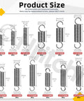36 Piece Extension Spring Set In 12 Sizes Carbon Steel Small Springs For Furniture Mechanisms Extension And Compression Springs