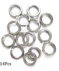 14 Pack 304 Stainless Steel Split Lock Washers For 22mm Inner Diameter, 34mm Outer Diameter, 5.61mm Thick, Heavy Duty Spring Lock Washers