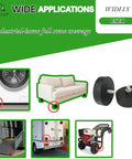 Four Pack 2.5 Inch Heavy Duty Rubber Bumpers for Trailer Ramps, sofa legs, washer feet, door stops, and generator use.