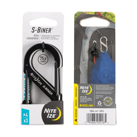 Stainless Steel Dual SBiner Clip Size 4 Tough As Nails Key Holder And Camping Gear Organizer For Hiking Bags And Gear 3 Pack