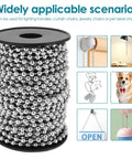 Heavy Duty Stainless Steel Ball Chain 49.2 Ft With 4.5Mm Beads And Spool Rustproof Metal Chain For Curtain Pulls Pet ID Tags Jewelry Making Diy Crafts Roller Blinds And Light Fixtures Indoor And Outdoor Use