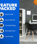 Top Shelf 10X10 Drywall Access Panel For Ceiling Or Wall With Smooth White Cover built solid, showing features like easy installation in a modern setting.