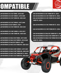 Can-Am Maverick X3 72 Inch Heavy Duty Boxed Rear Radius Arms With Heim Joints Pre Adjusted Steel Red For 2017 2023 X RC RS MR MAX Models 72 Inch Body Beefed-Up Off Road Upgrade compatible fitment chart