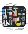 Pro Grade 151 Tools Watch Repair Kit For Battery Replacement And Strap Removal, Includes Case, Pliers, Tweezers, Screwdrivers