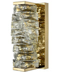 Dope Gold Crystal Wall Sconce With Stainless Steel Fixture For Living Room And Bathroom 8W 4000K Not Dimmable Modern Luxe Lighting