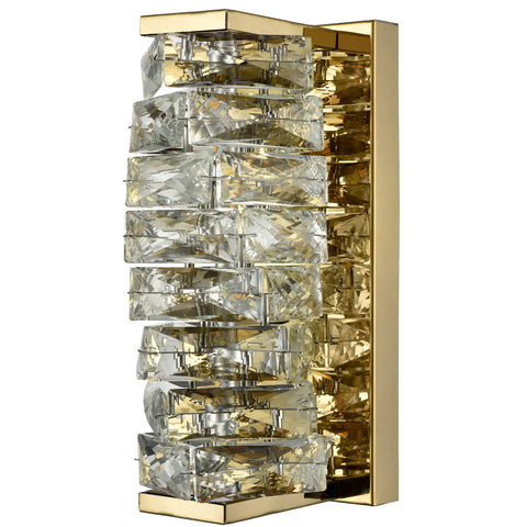 Dope Gold Crystal Wall Sconce With Stainless Steel Fixture For Living Room And Bathroom 8W 4000K Not Dimmable Modern Luxe Lighting