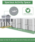 Ultra Spacious Outdoor Chicken Coop 82 Inch Hen House For Three To Four Chickens With Run Nesting Box
