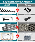 No Sweat Top Shelf 61 Piece 1/4-20 Full Thread Hex Socket Cap Screw Assortment Kit With 304 Stainless Steel Black Oxide Finish comparison image.