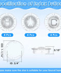 4 Pack Acrylic Clear Faucet Index Buttons for Gerber 94-445 94-446 94-447, dimensions and set of hot and cold buttons
