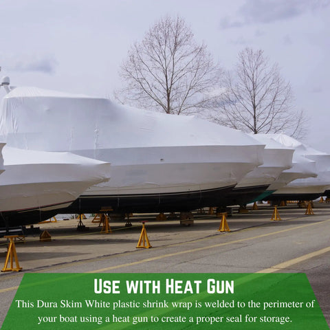Tough As Nails String Reinforced Shrink Wrap Roll 16 X 25 Feet waterproof covering boats for winter storage with heat gun.