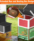 Mobile Chicken Coop On Wheels For Four To Six Chickens Yard Ready Outdoor Wooden Hen House With Nesting Box Weatherproof Roof