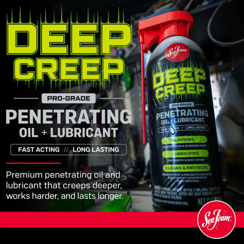 Deep Creep Penetrating Oil And Lubricant DC14 12 Ounce Pack Of 6 For Metal Parts Rust Release Gears Hinges Chains Bushings Tools And Guns