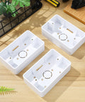 Wall Mount Outlet Boxes 5-Pack, Durable ABS Electrical Enclosures For Low Voltage Wiring, Safe, Easy Install Junction Boxes For Home, Garage, Or Office Projects, white