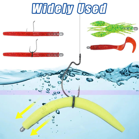 Ultimate Fishing Nail Weights Kit With 70 Pieces for Wacky Rig Neko Rig and Texas Rigs Insert Sinker Weights demonstration
