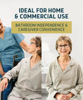 Premium Quality No Sweat Commode Liners Ultra Absorbent Jasmine Scent Bags in use for bathroom independence and caregiver convenience.