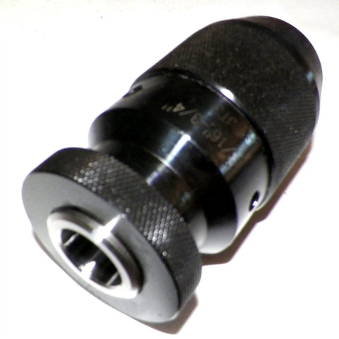 Keyless Drill Chuck With Morse Taper MT3 Arbor Three Sixteenths To Three Quarters Of An Inch Clamping Range Self Tightening Grip Heavy Duty