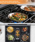Cuttable Silicone Stove Top Covers For Gas Burners 27x16.7 In Reusable Nonstick Washable Liners shown on a gas range