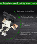 Direct Swap Battery Monitor Sensor Module For Chevy Gmc Buick Cadillac 2016 To 2023 OE Number 13545954 showing connection points and problems with battery sensor.