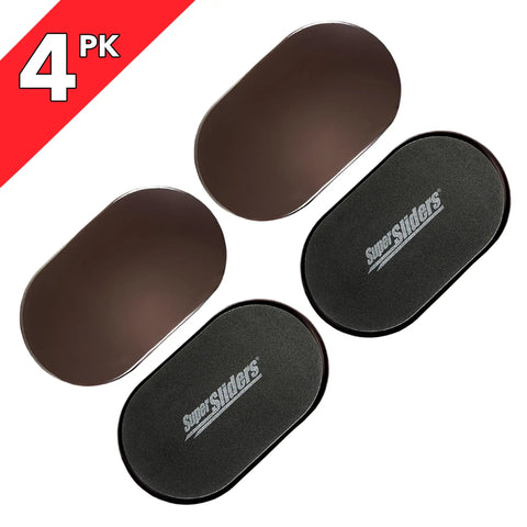 XL Oval Reusable Furniture Sliders For Carpet Five And Three Quarters Inch By Nine And One Half Inch Anti Slip Protective Moving Pads For Beds Sofas Dressers Brown Set Of 4 Perfect For Heavy Furniture And Protects Carpet And Floors From Scuffs