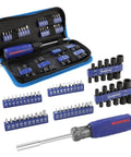 61 Piece Magnetic Screwdriver Bits And Nut Driver Set With Organizer Bag For Home Improvement DIY Tools Kit For Men And Women