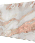 Rose Gold Marble Desk Pad For Mega Size 31.5 By 15.75 Inch Setup With Ultra Smooth Lycra Surface Ideal Mouse Pad