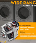 Samsung Compatible Dryer Motor Replacement DFS270ZSEL1 Induction Motor with washers in background showing wide compatibility.