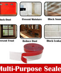 Brandzini clear weather-stripping tape roll for door drafts; transparent silicone, 10m, 2-pack