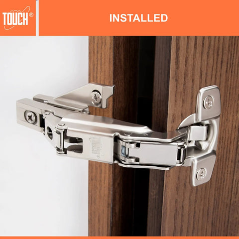 Solid As A Rock Corner Cabinet Hinges For Face Frame Kitchens Clip On Full Overlay Lazy Susan Smooth Self Close design installed on cabinet.