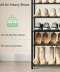 Metal Shoe Organizer 6 Tier Shoe Rack Holds Up To 30 Pairs Space Saving Garage Closet Entryway Storage Black Durable Metal Build With Anti Tip And No Fuss Assembly Keeps Shoes Neat And Accessible In Any Hallway Or Mudroom