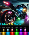 Motorcycle with Wireless LED Strobe Lights Kit Four Lamp Beads With USB Waterproof Remote Anti Collision Warning.