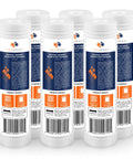 6-pack 5 Micron Grooved Sediment Water Filter Replacement 10x2.5 For Your Whole House Setup Compatible With AP110 WHKF-GD05 CFS110
