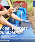 Kickass Portable Battery Box For Group 24 27 Or 31 Batteries Featuring Chill Plug In 12 Volt Outlet Slots With Snappy Quick Charge Ports And A Low Stress Off Grid Setup That Totally Wins, used for camping.