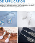 Sterling Silver Earring Hooks Set For DIY Jewelry Making, 60 Pairs, 120 Pieces, Fish Hooks Ear Wires with silicone backs