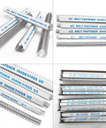 Rock Solid 316 Stainless Steel Conveyor Belt Splicer Pins For Industrial 12 Inch Fasteners Easy Grip Installation corrosion resistant clips in packaging.