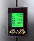 Close-up of digital panel on 300W Low Voltage Landscape Lighting Transformer With Dusk To Dawn Sensor And Astronomical Timer.
