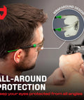 Legit Anti Fog Safety Glasses With Scratch Resistant Coating provide all-around protection with a wraparound design for shooting.