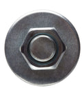 Top view of Half Inch By Six Inch Hex Sleeve Anchor Zinc Plated For Concrete And Masonry Rock Solid Preassembled Heavy Duty All Steel Sleeve Anchor