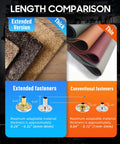 Extended Version Canvas Snaps Kit With 140 Pcs Heavy Duty Stainless Steel Fasteners For Thick Fabric Up To 0.32 Inches, Ideal For Boat Covers, Tarps, And DIY Projects, Cap Post 0.43 Inches Long comparison chart with fabric swatches.