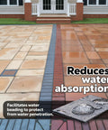 Sharp Heavy Duty High Gloss Wet Look Paver Sealer Water Based Outdoor Driveway Patio Brick And Flagstone Coating One Gallon showing water absorption resistance.
