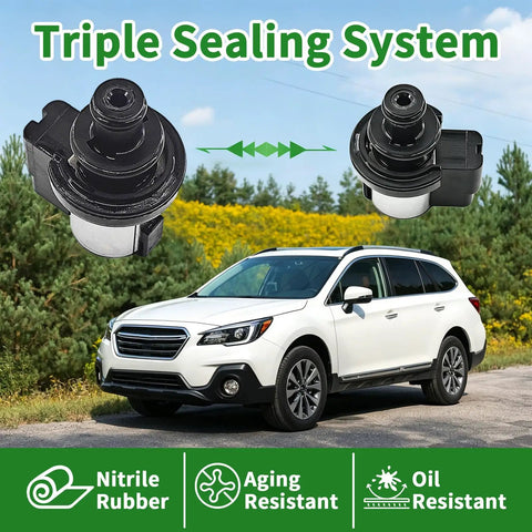 Subaru Torque Converter Clutch Lock Up Solenoid 3.2 To 3.7 Ohm Replacement For Lineartronic CVT TR580 TR690 Outback Impreza Legacy Forester Replaces 926-408 31825AA050 31825AA051 31825AA052, black solenoid set shown with Subaru SUV